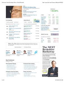 Partial screenshot of Investopedia.com in October 2008.